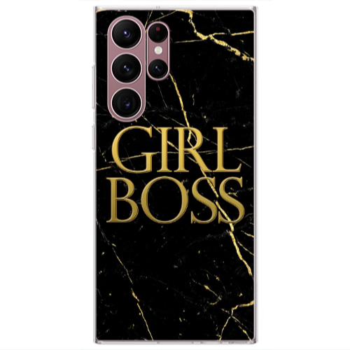 Samsung S22 Ultra Girl boss marble Transparent Silicone TPU Θήκη