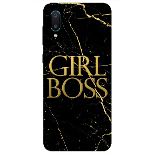 Samsung A02 Girl boss marble Transparent Silicone TPU Θήκη