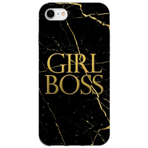 Apple iPhone 7 Girl boss marble Transparent Silicone TPU Θήκη