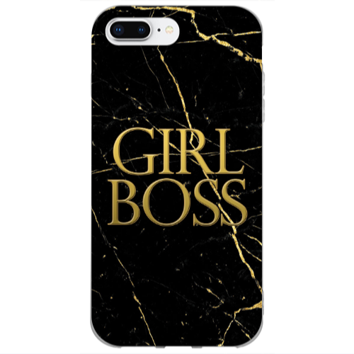 Apple iPhone 7 Plus Girl boss marble Transparent Silicone TPU Θήκη
