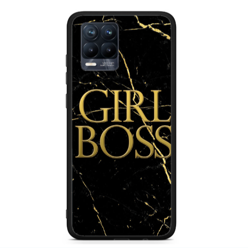 Realme 8  Girl boss marble Black Glossy Θήκη