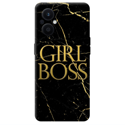 Oppo Reno 7 Lite Girl boss marble Transparent Silicone TPU Θήκη