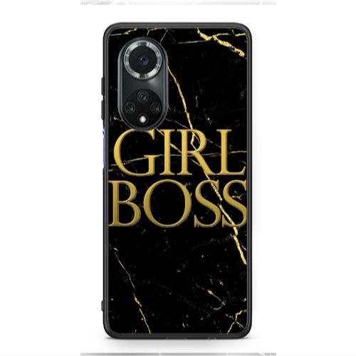 Huawei Nova 9 Girl boss marble Black Glossy Θήκη