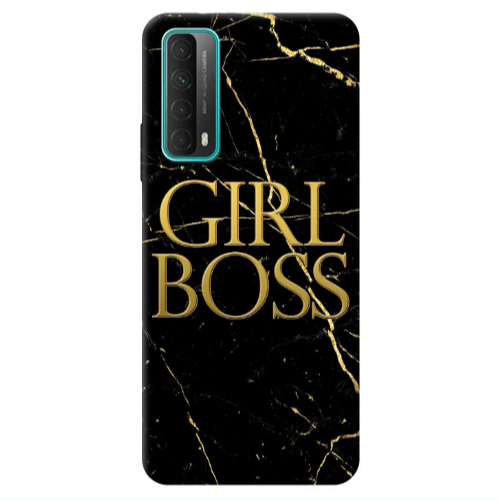 Huawei P Smart 2021 Girl boss marble Transparent Silicone TPU Θήκη