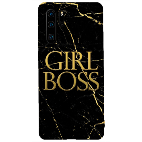 Huawei P30 Pro Girl boss marble Transparent Silicone TPU Θήκη