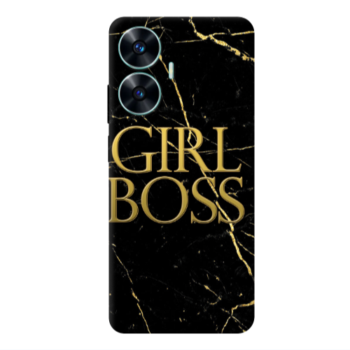 Realme C55 Girl boss marble Transparent Silicone TPU Θήκη