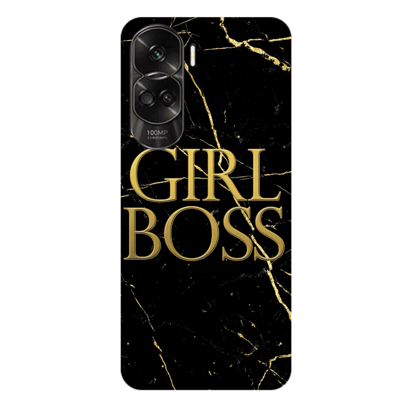 Honor 90 Lite 5G Girl boss marble Transparent Silicone TPU Θήκη