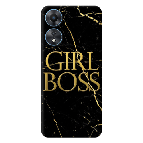 Oppo A 98 Girl boss marble Transparent Silicone TPU Θήκη