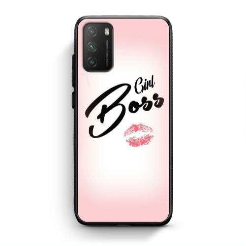Xiaomi Poco M3 Girl boss kiss Black Glossy Θήκη