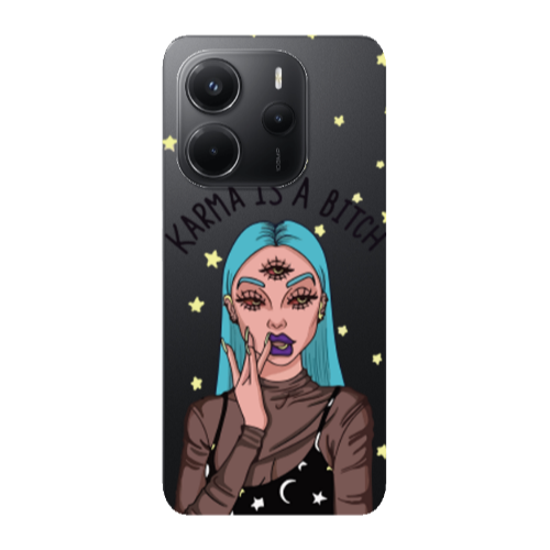 Xiaomi Redmi Note 14 Karma is a bitch Transparent Silicone TPU Θήκη