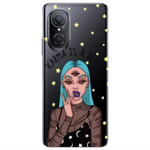 Huawei Nova 9 SE Karma is a bitch Transparent Silicone TPU Θήκη