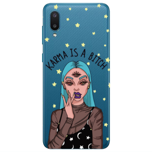 Samsung A02 Karma is a bitch Transparent Silicone TPU Θήκη