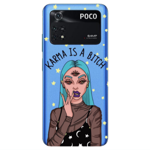 Xiaomi Poco M4 Pro 4G Karma is a bitch Transparent Silicone TPU Θήκη