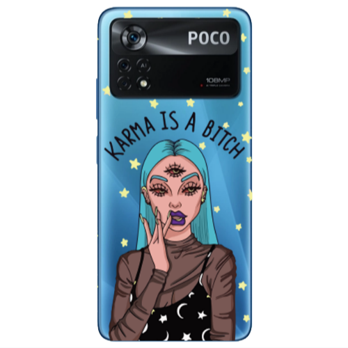 Xiaomi Poco X4 Pro Karma is a bitch Transparent Silicone TPU Θήκη