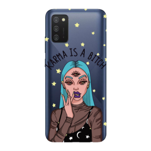 Samsung A03S Karma is a bitch Transparent Silicone TPU Θήκη