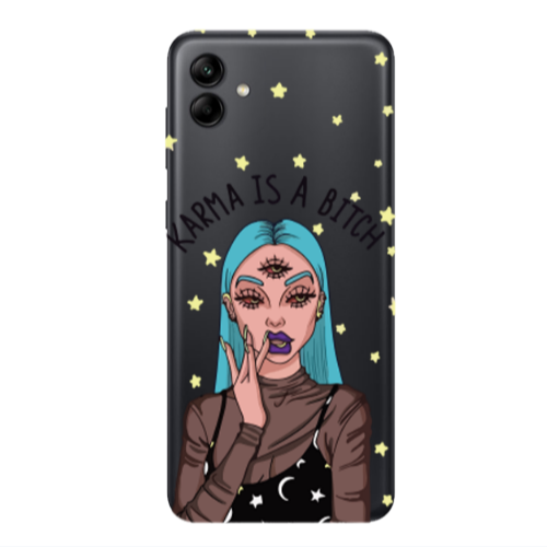 Samsung A04 Karma is a bitch Transparent Silicone TPU Θήκη