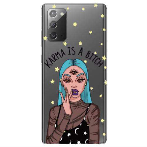 Samsung Note 20 Karma is a bitch Transparent Silicone TPU Θήκη