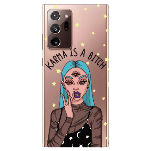 Samsung Note 20 Ultra Karma is a bitch Transparent Silicone TPU Θήκη
