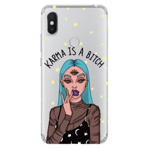 Xiaomi Redmi S2 Karma is a bitch Transparent Silicone TPU Θήκη