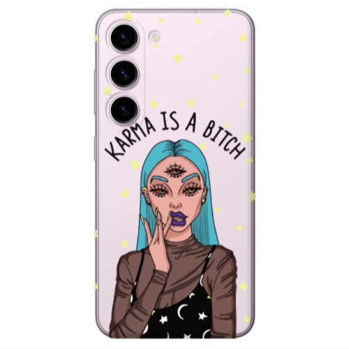 Samsung S23 Karma is a bitch Transparent Silicone TPU Θήκη
