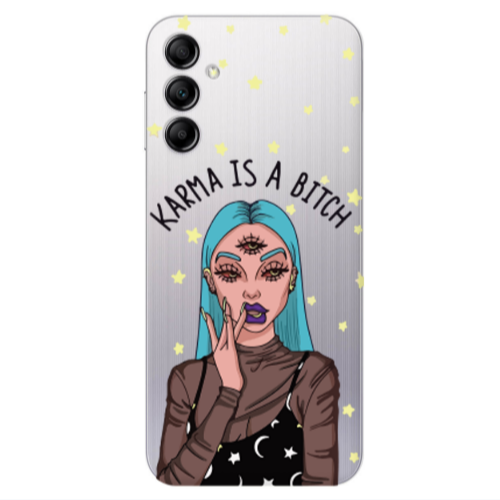 Samsung A24 Karma is a bitch Transparent Silicone TPU Θήκη