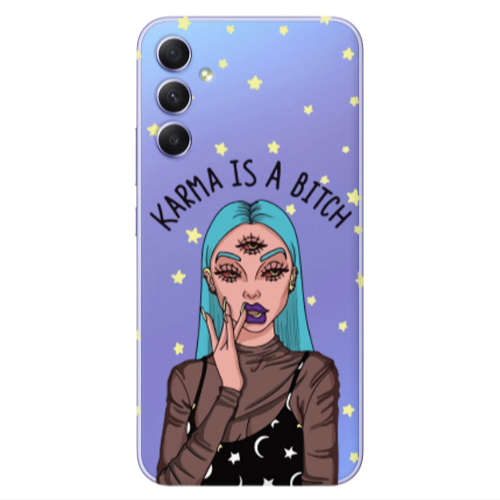 Samsung A34 Karma is a bitch Transparent Silicone TPU Θήκη