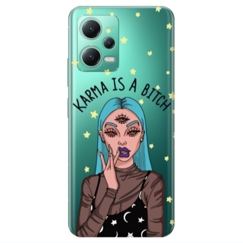 Xiaomi Redmi Note 12 Pro 5G Karma is a bitch Transparent Silicone TPU Θήκη