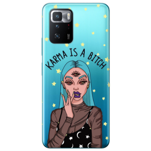 Xiaomi Poco X3 GT Karma is a bitch Transparent Silicone TPU Θήκη