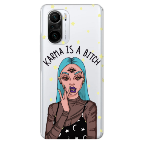 Xiaomi Poco F3 Karma is a bitch Transparent Silicone TPU Θήκη