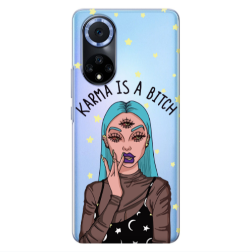 Huawei Nova 9 Karma is a bitch Transparent Silicone TPU Θήκη