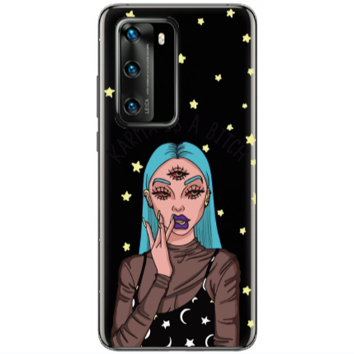 Huawei P40 Karma is a bitch Transparent Silicone TPU Θήκη
