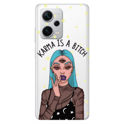 Xiaomi Redmi Note 12 5G Karma is a bitch Transparent Silicone TPU Θήκη