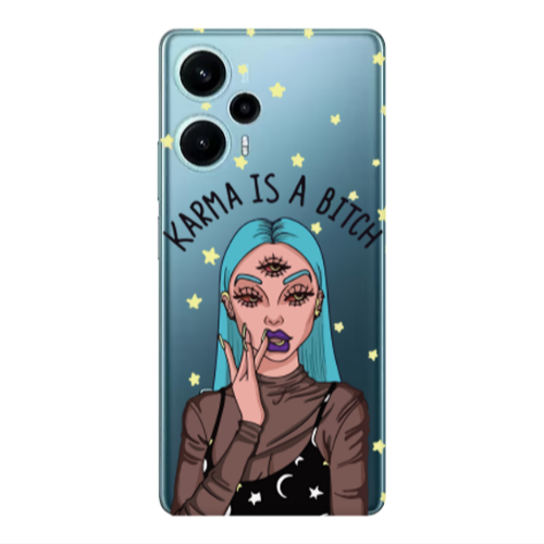 Xiaomi Poco F5 Karma is a bitch Transparent Silicone TPU Θήκη