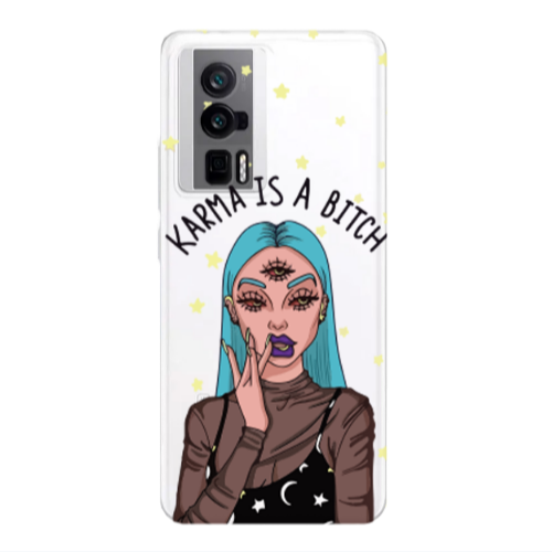 Xiaomi Poco F5 Pro Karma is a bitch Transparent Silicone TPU Θήκη