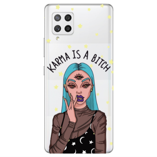 Samsung A42 5G Karma is a bitch Transparent Silicone TPU Θήκη