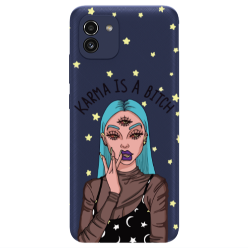 Samsung A03 Karma is a bitch Transparent Silicone TPU Θήκη