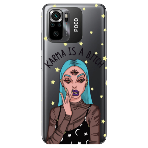 Xiaomi Poco M5 s Karma is a bitch Transparent Silicone TPU Θήκη