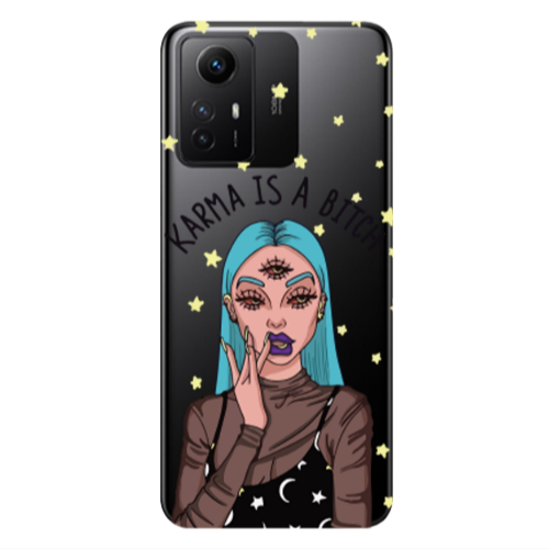 Xiaomi Redmi Note 12s Karma is a bitch Transparent Silicone TPU Θήκη