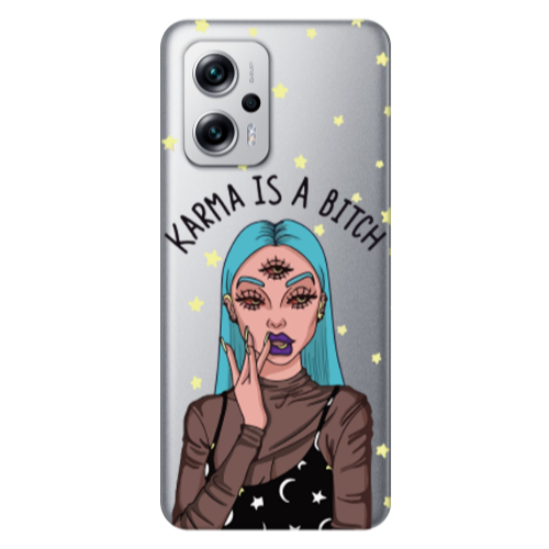 Xiaomi Poco X4 GT Karma is a bitch Transparent Silicone TPU Θήκη