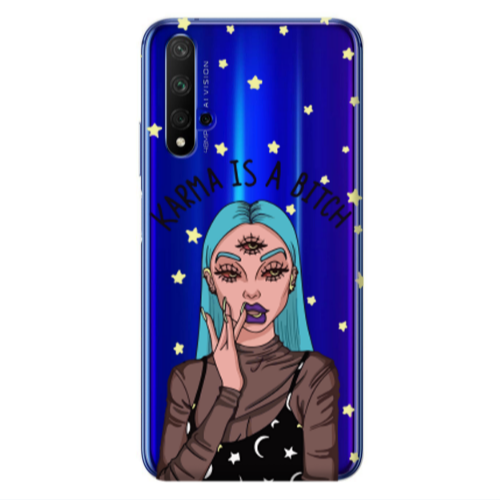 Huawei Nova 5 T Karma is a bitch Transparent Silicone TPU Θήκη