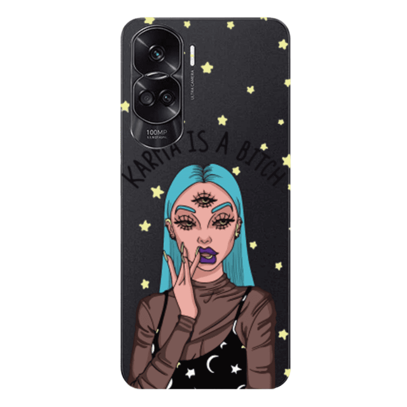 Honor 90 Lite 5G Karma is a bitch Transparent Silicone TPU Θήκη