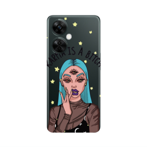 Oneplus Nord CE 3 Lite 5G Karma is a bitch Transparent Silicone TPU Θήκη