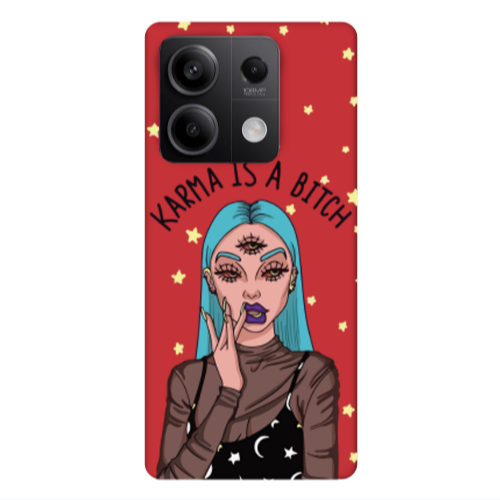 Xiaomi Redmi Note 13 5G Karma is a bitch Red Colored Silicone TPU Θήκη
