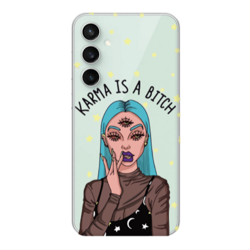 Samsung S24 Plus Karma is a bitch Transparent Silicone TPU Θήκη