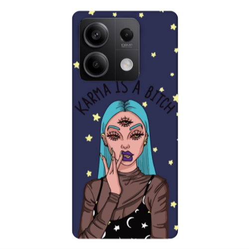 Xiaomi Redmi Note 13Pro 5G Karma is a bitch Dark blue Colored Silicone TPU Θήκη