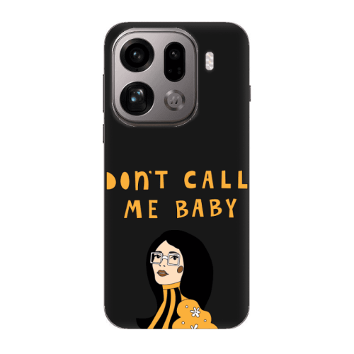 Oppo Find X9 Pro Call me baby Black Colored Silicone TPU Θήκη