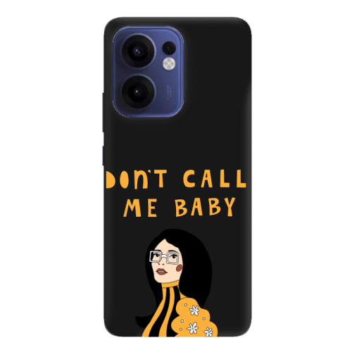 Oppo Reno 13 F Call me baby Black Colored Silicone TPU Θήκη
