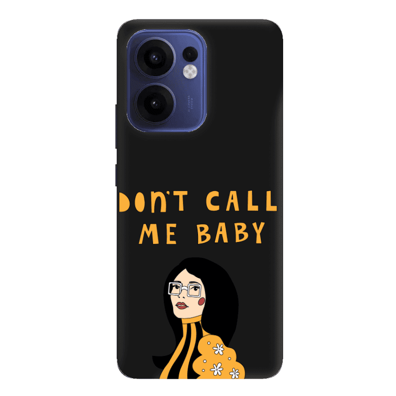 Oppo Reno13 FS Call me baby Black Colored Silicone TPU Θήκη