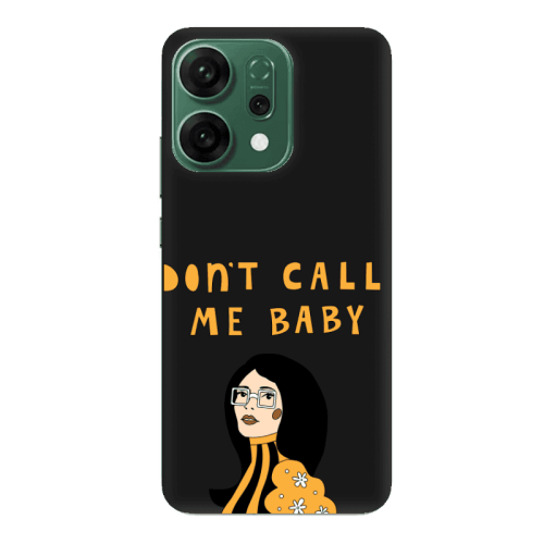 Oppo RENO 14 Call me baby Black Colored Silicone TPU Θήκη