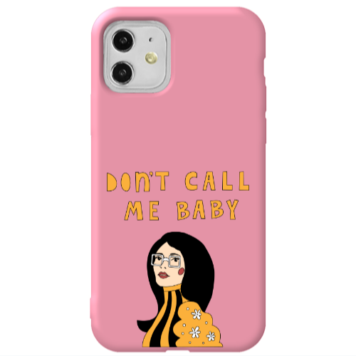 Apple iPhone 11  Call me baby Pink Colored Silicone TPU Θήκη